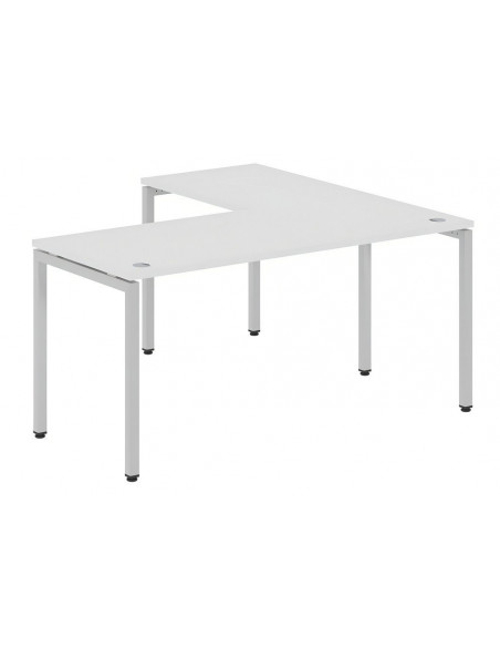 Стол угловой XTEN-S 160x150, белый/алюминий