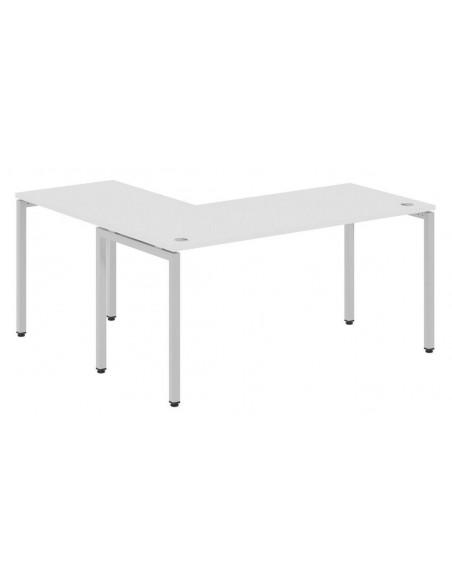 Стол угловой XTEN-S 160x150, белый/алюминий