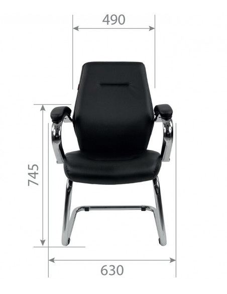 Офисное кресло CHAIRMAN 495, экокожа, черный (выставочный образец)