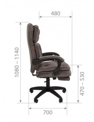 Офисное кресло CHAIRMAN HOME 442, ткань велюр,...