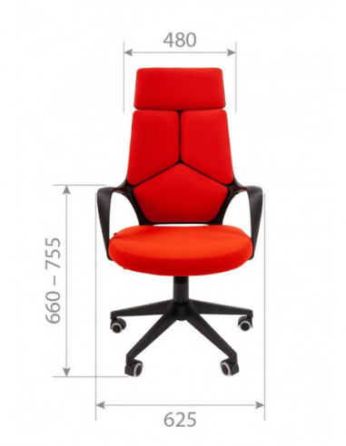 Офисное кресло CHAIRMAN 525, ткань, красный