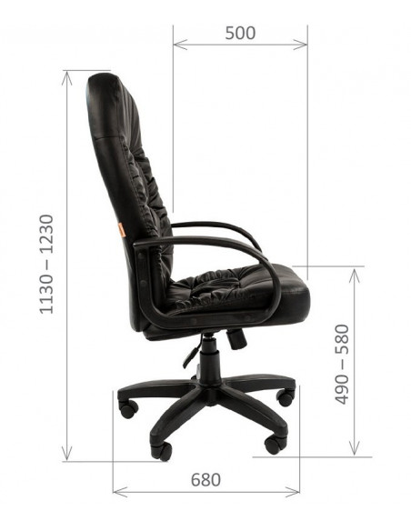 Офисное кресло CHAIRMAN 416 ЭКО, экокожа, черный матовый