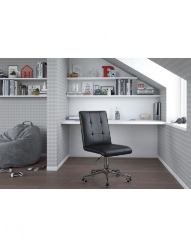 Офисное кресло CHAIRMAN 030 хром, экокожа, черный
