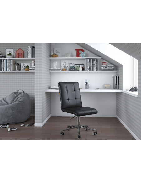 Офисное кресло CHAIRMAN 030 хром, экокожа, черный