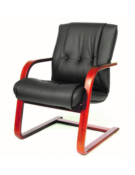 Офисное кресло CHAIRMAN 653V, натуральная кожа, черный