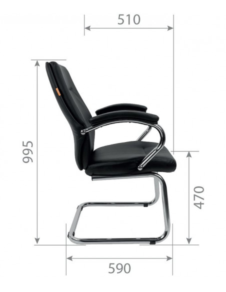 Офисное кресло CHAIRMAN 495, экокожа, черный