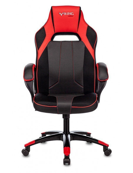 Игровое кресло БЮРОКРАТ VIKING 2 AERO, экокожа/ткань, черный/красный