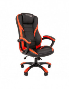 Игровое кресло CHAIRMAN GAME 22, экокожа, черный/красный