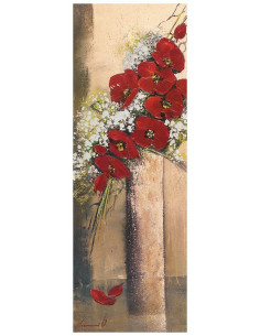 Картина Bouquet d'Orchidees Rouges II, 33х95 см, рама...