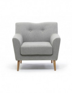 Кресло LAMELLA, ткань, серый/бук 2