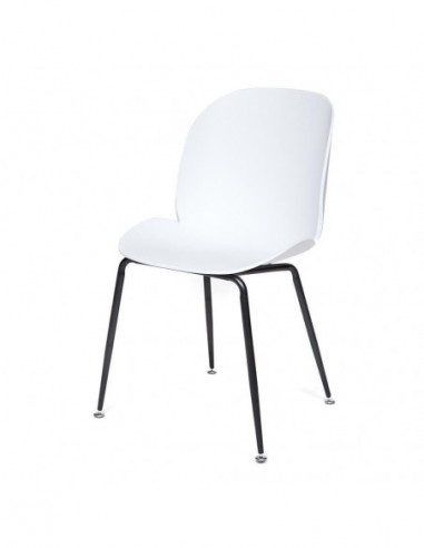 Стул Beetle Chair, металл/пластик белый