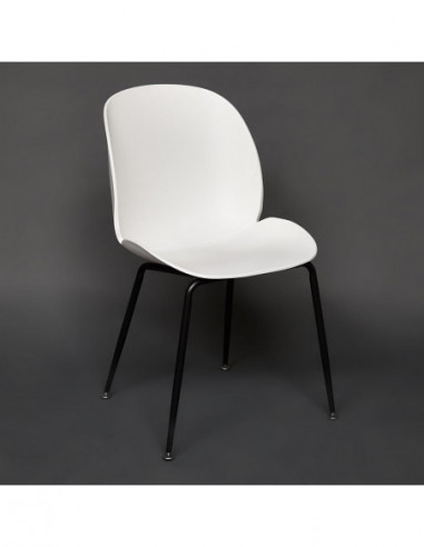 Стул Beetle Chair, металл/пластик белый
