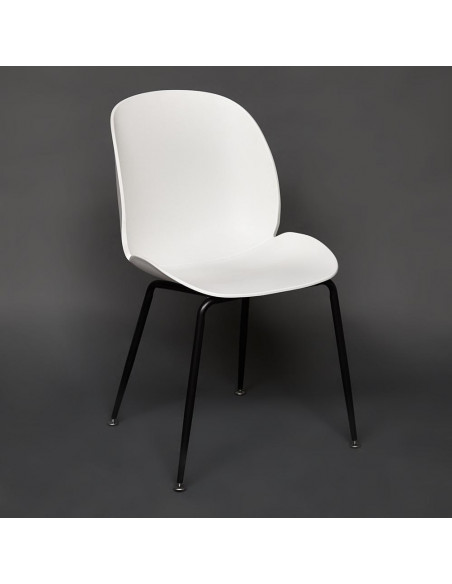 Стул Beetle Chair, металл/пластик белый