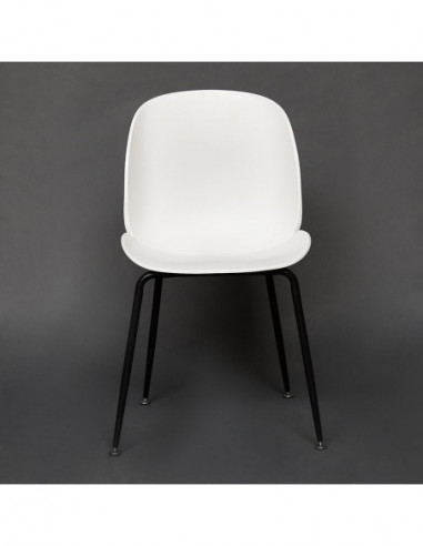Стул Beetle Chair, металл/пластик белый