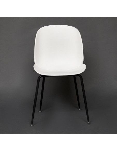 Стул Beetle Chair, металл/пластик белый