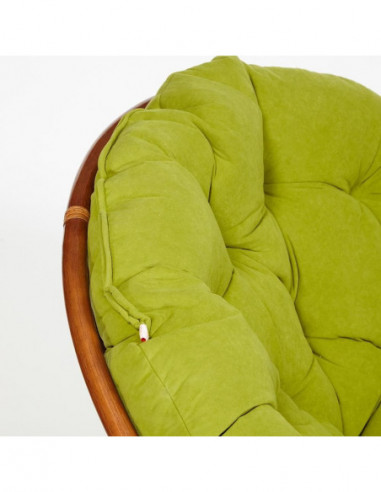 Кресло PAPASAN с подушкой, ткань флок олива/рecan