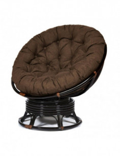 Кресло PAPASAN с подушкой, ткань коричневый/аntique brown