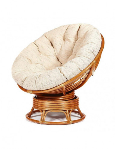 Кресло-качалка PAPASAN с подушкой, сognac