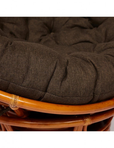 Кресло PAPASAN с подушкой, ткань коричневый/сognac