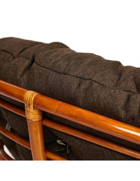 Кресло PAPASAN с подушкой, ткань коричневый/сognac