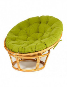Кресло PAPASAN с подушкой, ткань флок олива/ honey
