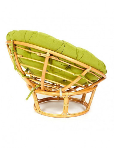 Кресло PAPASAN с подушкой, ткань флок олива/ honey