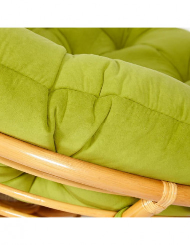 Кресло PAPASAN с подушкой, ткань флок олива/ honey