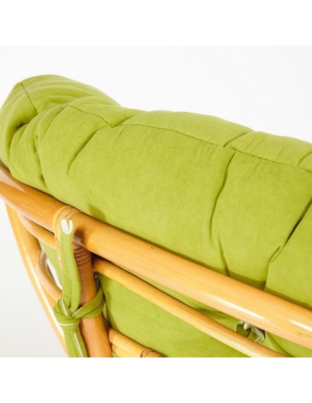 Кресло PAPASAN с подушкой, ткань флок олива/ honey