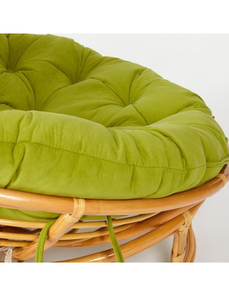 Кресло PAPASAN с подушкой, ткань флок олива/ honey