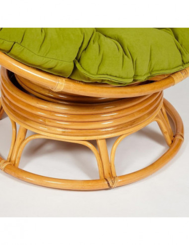 Кресло PAPASAN с подушкой, ткань флок олива/honey