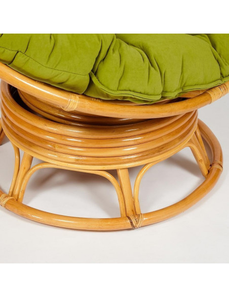 Кресло PAPASAN с подушкой, ткань флок олива/honey
