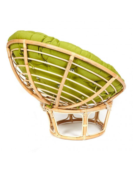 Кресло PAPASAN с подушкой, ткань флок олива/natural