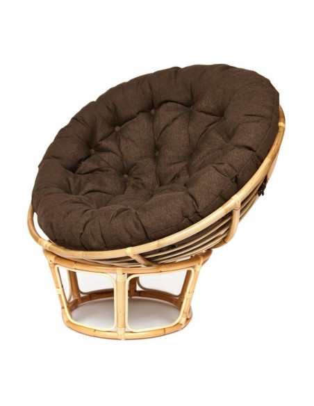 Кресло PAPASAN с подушкой, ткань коричневый/natural