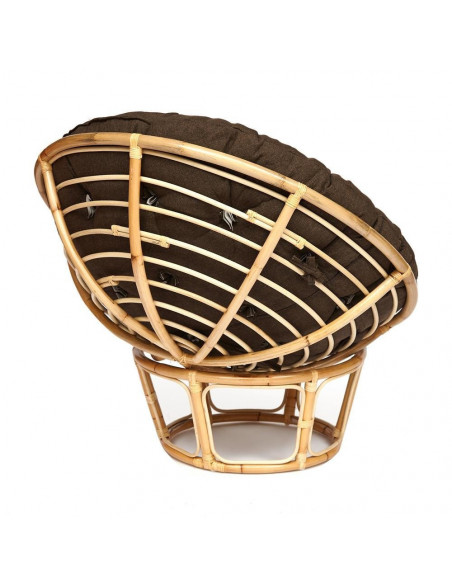 Кресло PAPASAN с подушкой, ткань коричневый/natural
