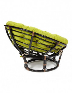 Кресло PAPASAN с подушкой, ткань флок олива/аntique brown 2